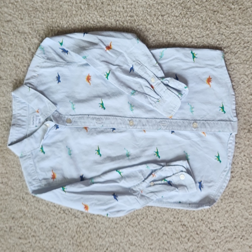 Carter's button down dinosaur shirt